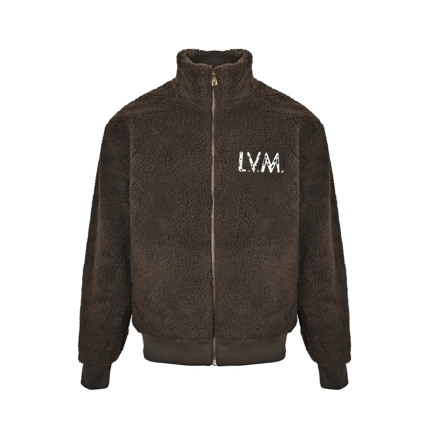 Louis Vuitton/Louis Vuitton Coffee Brown Teddy Lamb Jacket